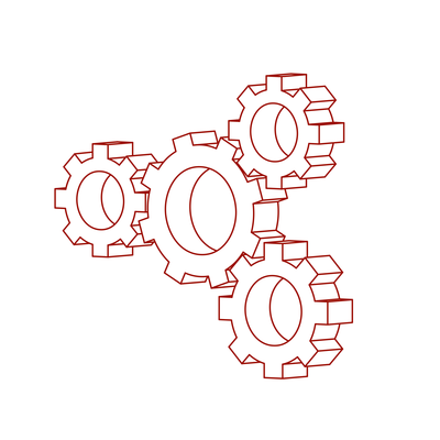 Zahnräder Icon: Simple-Nesting für Autodesk